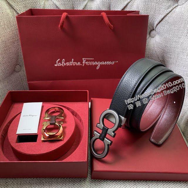 菲拉格慕男女士皮帶 Ferragamo雙扣高端禮盒腰帶  jjp2119